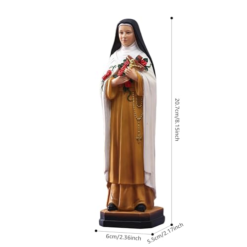 Estatua religiosa de resina St. Therese 8.2x2.4x2.2 in miniatura 5
