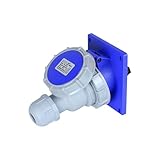 IP67 Waterproof Oblique Concealed Industrial Socket 3 core 16A/32A Aviation Male and Female Docking 380V(32A Concealed Inclined seat Set)