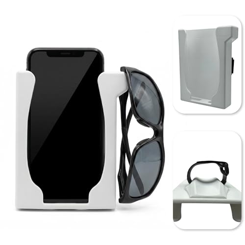 Giftaroo Boat Phone Holder Marine Cell Mount for Pontoon Strap On Minimalist Design Smartphone Boat Accessories Compatible iPhone Android (White)