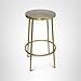 Meridian Furniture Tyson Brushed Gold Iron Counter Stool