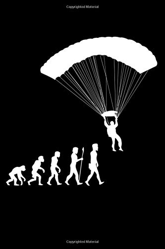 Preisvergleich Produktbild Notizbuch: Gleitschirmfliegen Evolution Fallschirm Luftsport Skidiver Notizbuch DIN A5 120 Seiten für Notizen, Zeichnungen, Formeln / Organizer Schreibheft Planer Tagebuch