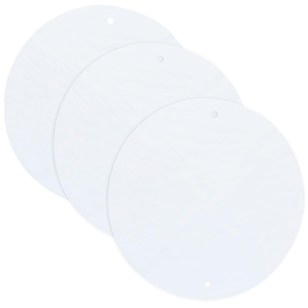 GORGECRAFT 3Pcs Clay Bat Mats 30.5cm White PVA Imitation Deer Skin Universal Non Slip Round Wheel Stabilizer Pad Upgraded Throwing Cloth Pottery Batmate for Trimming Ceramics Sculpting Tools