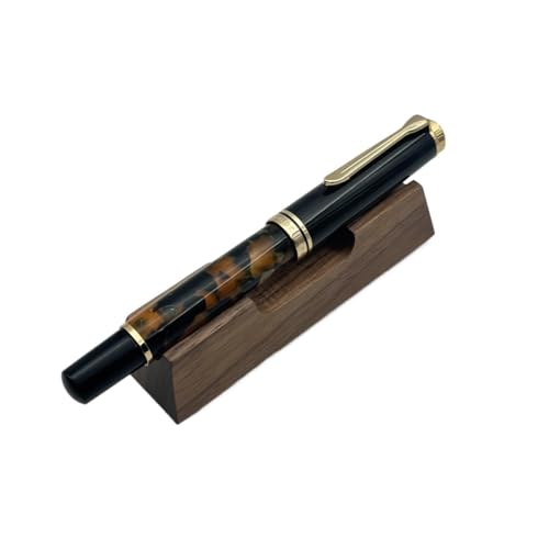 Stylo plume à piston en acrylique INFRI avec pointe Schmidt F 0.5 mm et finitions dorées