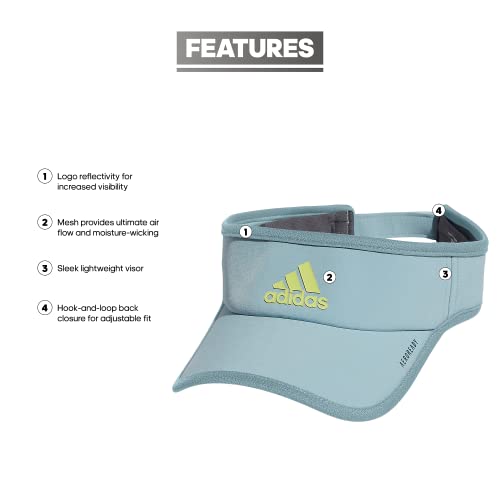 Adidas Men's Superlite 2 Visor, Magic Grey/Pulse Lime Green, One Size #TOP1