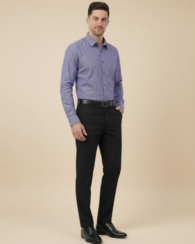 Image of SaintX Men's Formal Shirt with Pocket | Oxford Weave Cotton Rich Premium Fabric | Smart Fit | Full Sleeve | Everyday Summer Essential | Available in Plus Sizes