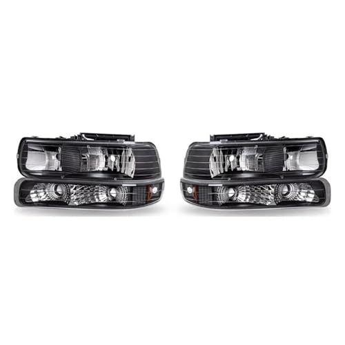 Feux anti-brouillard Chevy Silverado 1500 1999-2002 avec phares DRL et lentille transparente avant