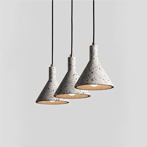 Suspension terrazzo blanc E27 luminaire retro minimaliste ajustable - 3