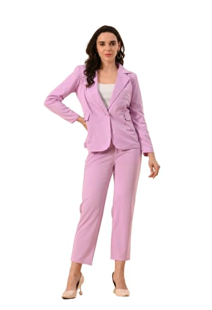 Image of Women's 3-Piece Cotton Blend Solid Suit Set