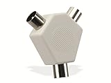 Conectores niquelados Philips SWV2556W/10 - Distribuitor coaxial, blanco
