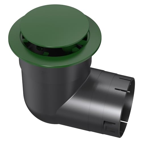 4 Pop Up Drainage Emitter with Elbow No Adapter Required Fits 4 PVC D2729 (S&D) 4 SCH40 4 SDR35 4 Corrugated Pipe 3 Corrugated Pipe Dual-Rod Yard Drain Cover for Downspouts 1PC