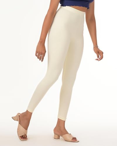 Image of Loveit Womens Solid Viscose Slim Fit Ankle Length Leggings