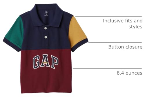 Image of Gap Boys' Short Sleeve Logo Polo Shirt