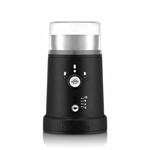 Bodum Bistro Electric Coffee Blade Grinder, Adjustable, 5 Grind Settings, 3 Ounces, Black