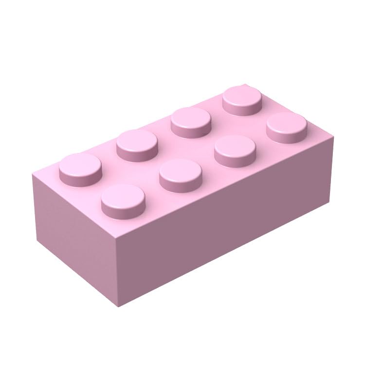 100 Piece Pink Bricks 2x4 Building Bricks Compatible with Lego: Pink Bricks
