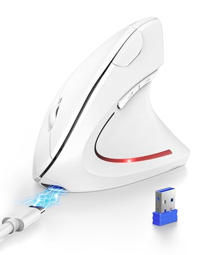 【Design Ergonomico】‌Il mouse verticale è progettato ergonomicamente per seguire la naturale curvatura della mano, riducendo affaticamento, sforzo e disagio durante l'uso prolungato, garantendo una postura naturale e confortevole.(Nota: Il mouse è progettato solo per destrimani.)