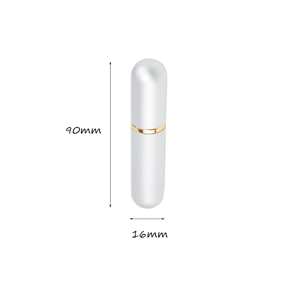 Srebrny aluminiowy olejek eteryczny do inhalatora do nosa osobiste puste wielokrotnego napełniania elegancki aluminiowy i szklany inhalator do nosa zestaw z bawełnianymi knotami 5 szt
