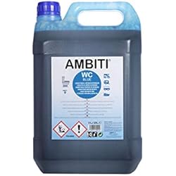 Ambiti- Blue | Volumen 5 Litros | Líquido para Depósito de Residuos | Aditivo para Aguas Negras | Fragancia Piña colada | Sanitary Fluid