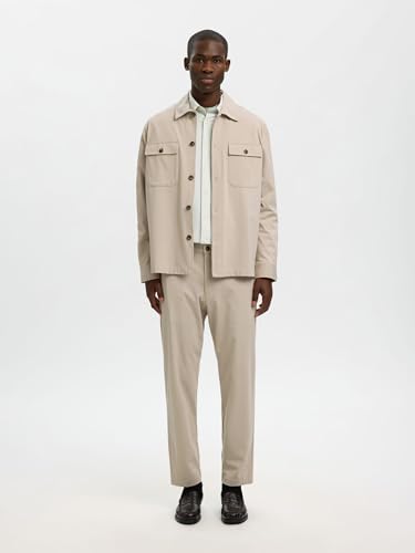 Overshirt bi-stretch Slhreg Lorent idéale du bureau aux sorties