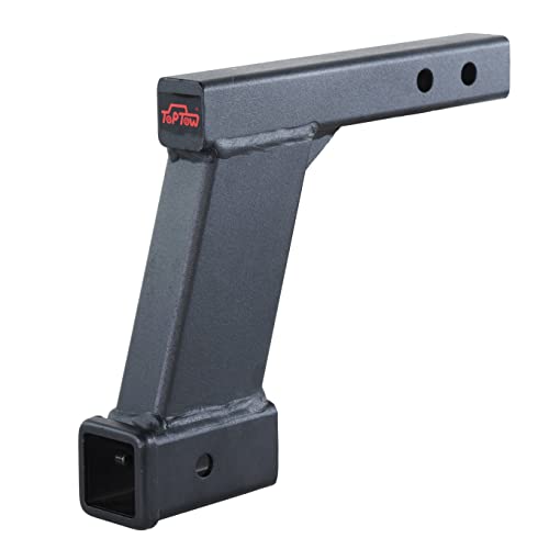 Toptow Trailer Hitch Extender Adapter With 10-Inch Riser/Drop, 2" Receiver, 2-Inch Solid Shank, 10000Lbs Capacity… #TOP1