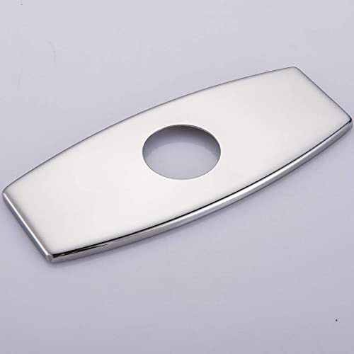 Cache trou évier rosace robinet 3 trous plaque rectangle chrome nickel brossé bronze - 8