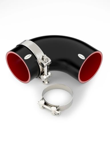 Image of 90 Degree Elbow Coupler ID 4 Inch 5-ply Silicone Hose&Clamp,3.5 inchLeg Length