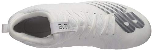 New Balance Women's Burnx2 Mid Cut Lacrosse Shoe, White/Grey, 6.5 #TOP4