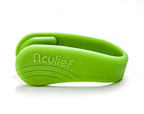 Aculief - Award Winning Natural Headache, Migraine, Tension Relief Wearable – Supporting Acupressure Relaxation, Stress Alleviation, Tension Relief and Headache Relief - 1 Pack (Regular, Green)