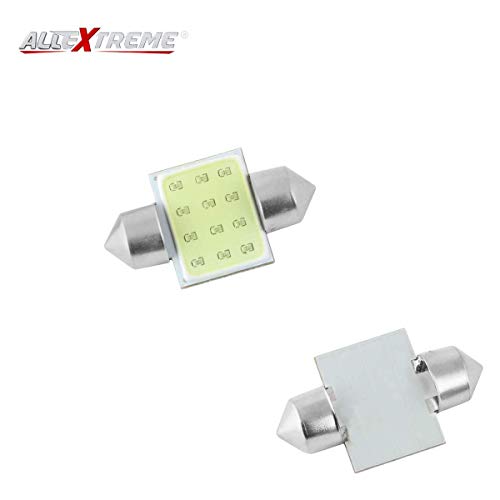 Image of AllExtreme EXDL12G 12 LED Universal Car Interior Super Bright Roof Light Reading Dome Bulb Lamp with Festoon Holder (2 Pcs)