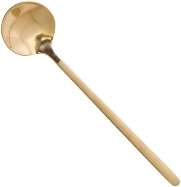 Stainless Steel Soup Spoon 304 Teaspoon Mixing Spoon Dessert Spoon Long Handle Large Small Spoon Soup Ladle