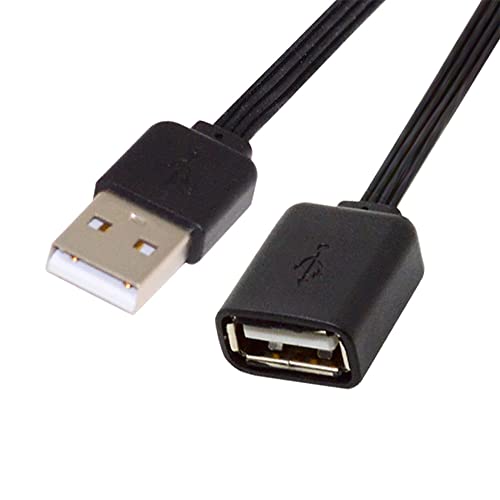 NFHK 13cm USB 2.0 Type-A Male to Type-A Male Female Data Flat Slim FPC Cable for FPV & Disk & Phone