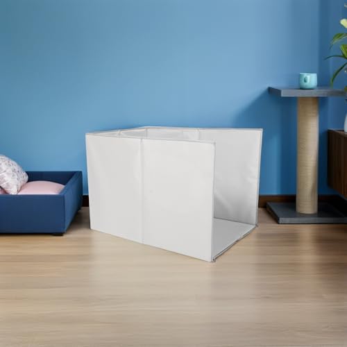 Enclos pliable pour bac à litière chat protection polyester PVC - 5