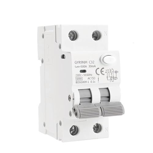 Disjoncteur à courant résiduel 230V protection différentielle surintensité 2P - 3