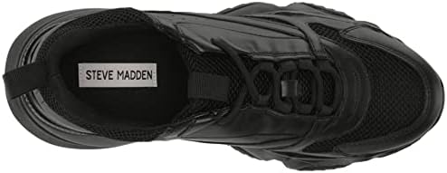 Steve Madden Women's City Soul Sneaker, Black/Black, 7.5 | Image 4