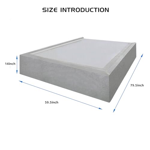 Funpkoser Ultra Soft Bed Frame Cover for Metal Bed Frame - Queen Size Upholstered Slipcover to Hide and Upgrade Your Bed - Sturdy Support Non-Slip Mattress Easy Assembly - 79.5x59.5x14 Inch (Grey) by Funpkoser - Image 2