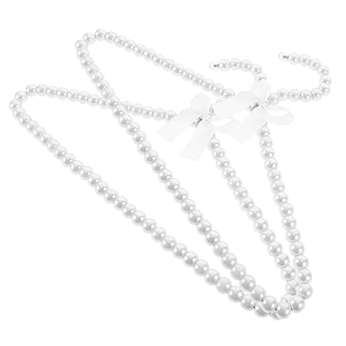 Ciieeo 2 Piezas Perchas De Plástico Colgador De Ropa Plegable Perchas Pequeñas Colgador De Ropa De Bebé con Cuentas Perchas De Perlas Perchas con Clip para Pantalones Abs