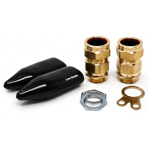 Image of Kit of 2 CW25 Cable Glands for SWA Armoured Cable (Suitable for Outdoor Use) Ideal for Use with Outdoor Sockets and Junction Boxes (M25)