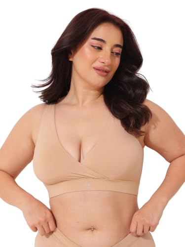 Image of ZELENA Maternity Padded Bra | Removable Cups, Broad Waistband | Soft Stretchable Modal Fabric | Easy Pull Nursing Bra for Pregnancy and Breastfeeding