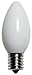 Wintergreen Lighting 25 Pack C9 Christmas String Light Replacement Bulbs, Replacement Outdoor Light Bulbs, E17 Base, 7 Watt (C9, White)