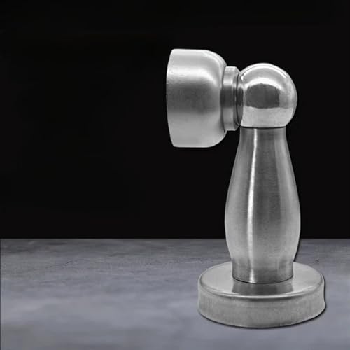 Butée de porte magnétique design en acier inoxydable argenté - 6