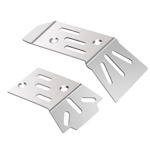 Image of Stainless Steel Front & Rear Skid Plate Bottom Chassis Armor Cover Upgrade Parts for 1 /18 Arrma Granite Grom Typhon Grom Mega 380