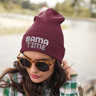 Bama Time Beanie Hat For Men Alabama Football Hat Fully