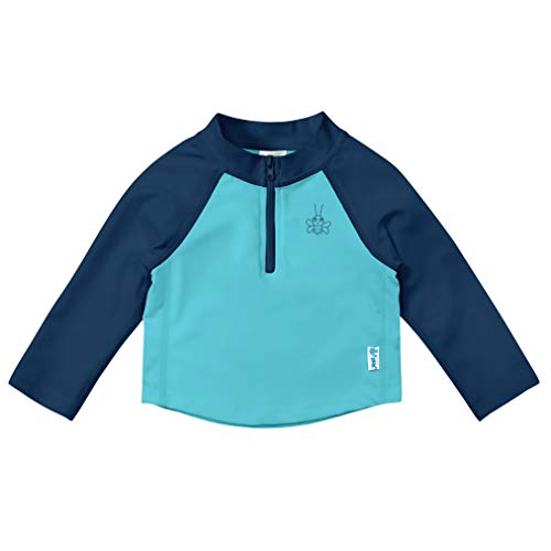 i play. by green sprouts unisex-baby Long Sleeve Rashguard | All-day UPF 50+ sun protectionwet or dry,Aqua,18mo