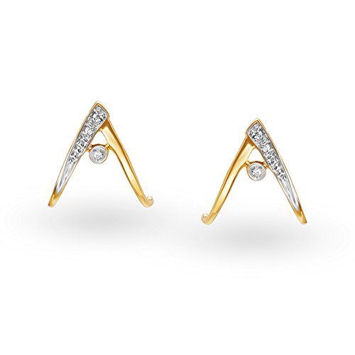 Image of Mia by Tanishq 14KT Yellow Gold and Diamond Stud Earrings for Women