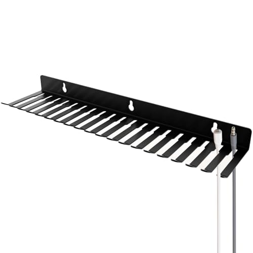 Wall Mountable Cable Hanger and Organizer, Cable Organizer Studio Storage, Cord Management Wall Shelf Mount, 19-Slot Cord Management Accessories for Bedroom Living Room Offices Trailer