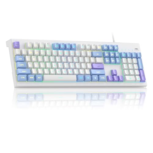 MageGee Creamy Keyboards,K2 Classic Keyboard Wired RGB...