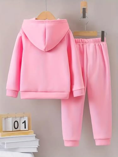 Image of Trendy Co-Ord Set with Hoodie Sweatshirt & Pant for Girls | Winter Cord Set for Kids | Girls Casual Wear Clothing Set