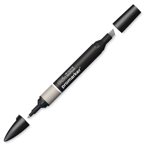 Image of Winsor & Newton Promarker, Alcohol Based Markers, Warm Grey 3 (WG3), Double Tipped Drawing Marker Set for Artists, Graphic Designers, Illustrators - Chisel & Fine Twin Tip, Streak Free Coverage