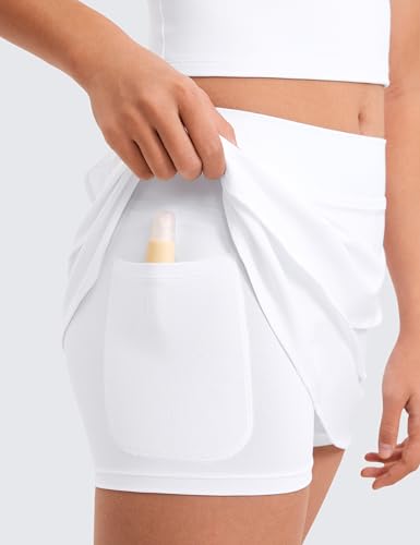 CRZ YOGA Girls Athletic Ruffle Skirts with Shorts Tennis Golf Dance School Kids Teen Skorts with Pockets4