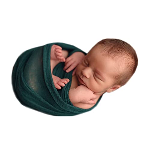 Image of Coberllus Newborn Baby Photography Props Blanket Stretch Knitted Wrap for Boys Girls Photography Shoot