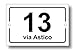 Numero civico in laminato plastico spessore 3.2 mm - Targa per esterno con incisione personalizzata - Formato rettangolare in 3 misure a scelta (Testo Nero - Sfondo Bianco)